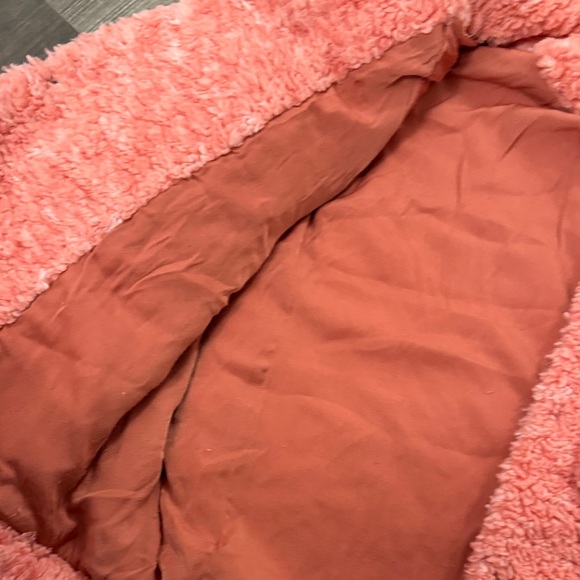 Free People Pink Teddy Swing Fleece Oversized Jacket Small - Picture 5 of 7